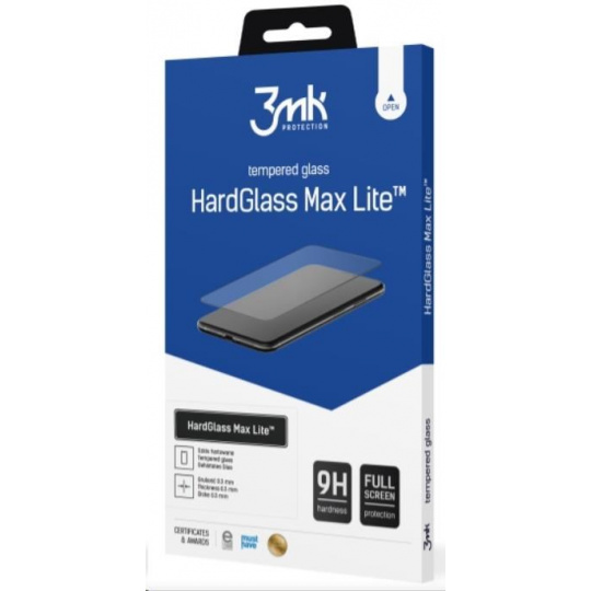 3mk tvrzené sklo HardGlass Max Lite pro Apple iPhone 13 / 13 Pro, černá