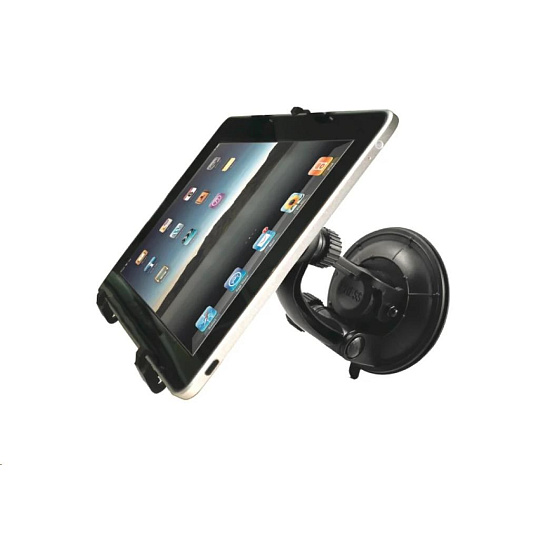 WG - Držák do auta WG4 na tablet 2v1, sklo nebo opěrka od sedadla, černá