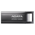 ADATA Flash Disk 64GB UR340, USB 3.2 Dash Drive, kov lesklá černá