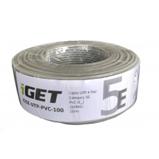 iGet CAT5E UTP PVC Eca Síťový kabel 100m/role iGet CAT5E UTP PVC Eca Síťový kabel 100m/role
