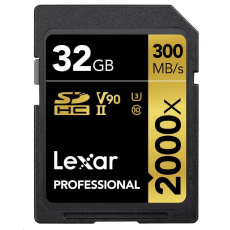 Lexar SDHC Pro 2000X UHS-II U3 R300/W260 (V90) 32GB Lexar SDHC Pro 2000X UHS-II U3 R300/W260 (V90) 32GB