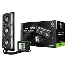 ASROCK Vodní chladič Steel Legend Dark 360 LCD, 3x120mm, LGA1851, AM5, černá ASROCK Vodní chladič Steel Legend Dark 360 LCD, 3x120mm, LGA1851, AM5, černá