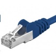 PREMIUMCORD Patch kabel CAT6a S-FTP, RJ45-RJ45, AWG 26/7 1m modrá