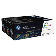 HP 305A CMY 3-pack LJ Toner Cart, CF370AM (2,600 / 2,600 / 2,600 pages)