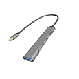 GEMBIRD hub, 4-port USB 3.2 (Gen 1), Type-C, stříbrná