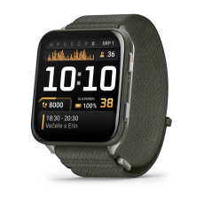 Garmin Venu® X1 Moss pouzdro s titanovou zadní stranou a nylonovým řemínkem ComfortFit v barvě Moss