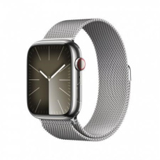 APPLE Watch Series 9 GPS + Cellular 45mm Silver Stainless Steel Case with Silver Milanese Loop