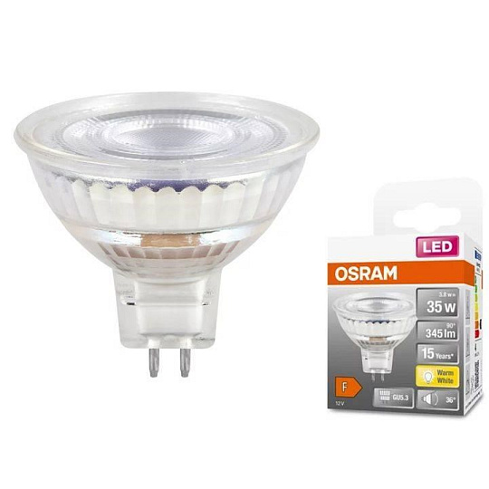 BAZAR - OSRAM LED STAR GU5,3  3,8W/827 12V MR16 35W teplá (Poškozený obal)