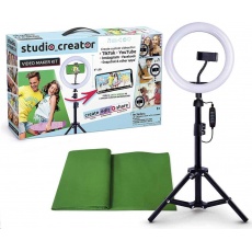 Studio Creator Video Sada - stativ s LED světlem pro natáčení videí + klíčovací plátno Studio Creator Video Sada - stativ s LED světlem pro natáčení videí + klíčovací plátno