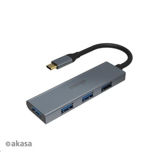 AKASA Hub USB-C 4x USB 3.0 port, Aluminium