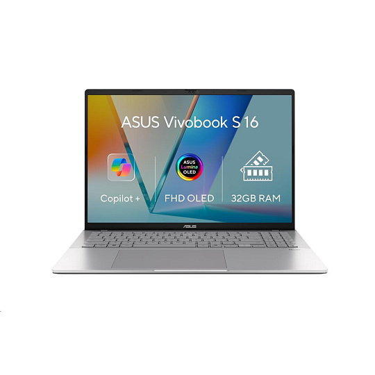 ASUS NTB Vivobook S16 (S3607AA-OLED009), Ultra 7 355, 16" 1920 x 1200, 32GB, 1TB SSD, Intel Arc, No OS, Silver ASUS NTB Vivobook S16 (S3607AA-OLED009), Ultra 7 355, 16" 1920 x 1200, 32GB, 1TB SSD, Intel Arc, No OS, Silver