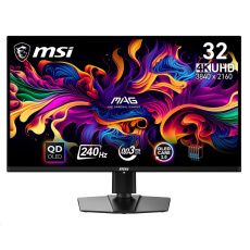 MSI LCD MAG 321UPX QD-OLED, 31,5" 3840x2160, 240Hz, 0,03ms, USB, DP, HDMI, Audio, VESA, Black