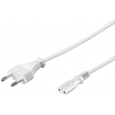 PREMIUMCORD Kabel síťový 230V k magnetofonu 2m bílý PREMIUMCORD Kabel síťový 230V k magnetofonu 2m bílý
