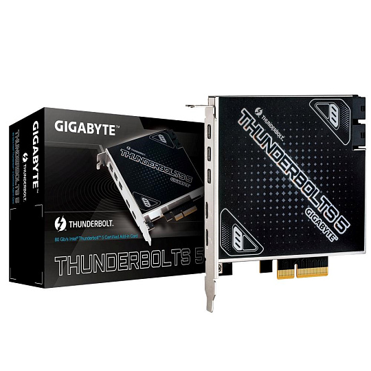 BAZAR GIGABYTE rozšiřující karta Thunderbolts 5, PCIe 4.0x4, 3xMini-DP (ROZBALENO)