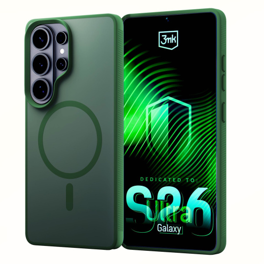 3mk ochranný kryt Smoke MagCase Green pro Samsung Galaxy S26 Ultra 3mk ochranný kryt Smoke MagCase Green pro Samsung Galaxy S26 Ultra