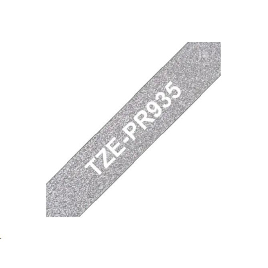 BROTHER TZe-PR935- kazeta TZ šířky 12mm, laminovaná TZe-PR935 PREMIUM SILVER / stříbrná páska / bílé písmo