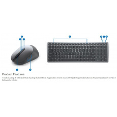 BAZAR Dell Multi-Device Wireless Keyboard and Mouse - KM7120W - Czech/Slovak BAZAR Dell Multi-Device Wireless Keyboard and Mouse - KM7120W - Czech/Slovak