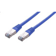 C-TECH kabel patchcord Cat5e, FTP, modrý, 1m