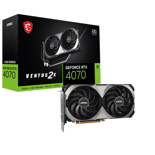 MSI VGA NVIDIA GeForce RTX 4070 VENTUS 2X E1 12G OC, 12G GDDR6X, 3xDP, 1xHDMI