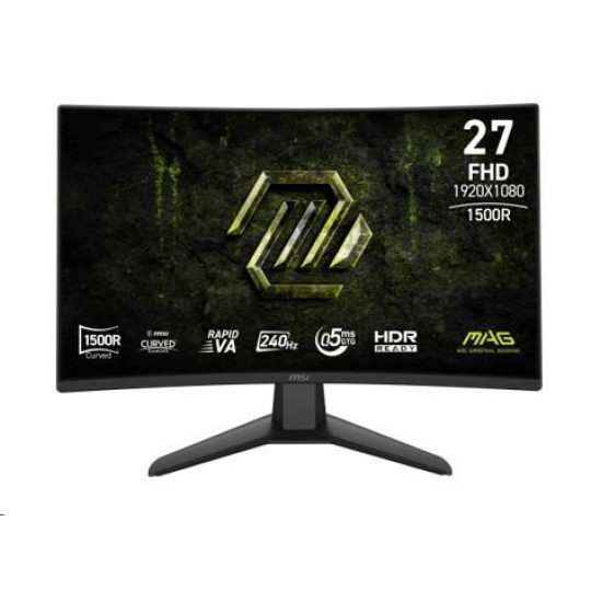 MSI LCD MAG 274CF X24, 27", 1920x1080, Rapid VA, 0,5 ms, VESA 100x100, Black