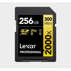 Lexar SDXC Pro 2000X UHS-II U3 R300/W260 (V90) 256GB Lexar SDXC Pro 2000X UHS-II U3 R300/W260 (V90) 256GB