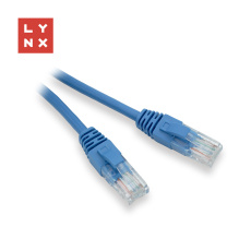 LYNX UTP patch kabel Cat5e, PVC, CCA, 3m, modrý LYNX UTP patch kabel Cat5e, PVC, CCA, 3m, modrý