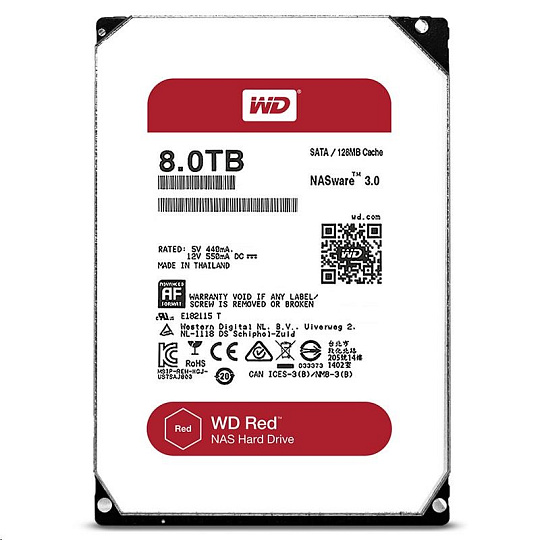 BAZAR VADNE- WD RED PLUS NAS WD80EFZZ 8TB SATAIII/600 128MB cache CMR