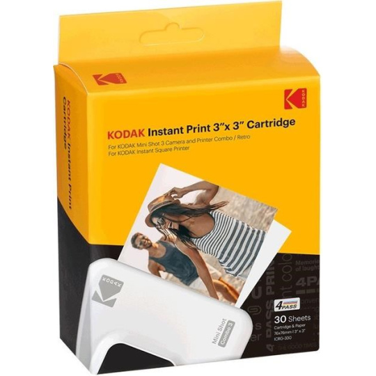 BAZAR - KODAK 4PASS All-in-one Cartridge (3x3") 30 listů - Poškozený obal (Komplet)