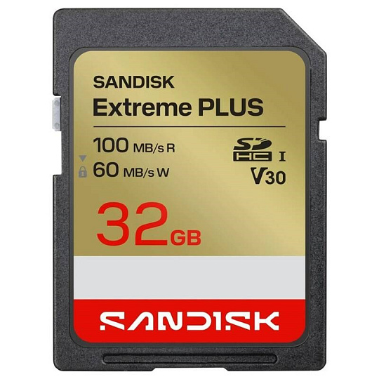 SanDisk SDXC karta 32GB Extreme PLUS (R100/W60 MB/s Class 10, UHS-I U3 V30) SanDisk SDXC karta 32GB Extreme PLUS (R100/W60 MB/s Class 10, UHS-I U3 V30)