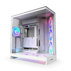 NZXT skříň H9 Flow ARGB+ dvoukomorová ATX / 6xRGB 140 mm / 1x 120mm fan / prosklená / controller / bílá NZXT skříň H9 Flow ARGB+ dvoukomorová ATX / 6xRGB 140 mm / 1x 120mm fan / prosklená / controller / bílá