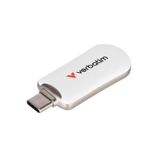 VERBATIM Flash Disk 256GB Plectra USB-C 3.0, bílá VERBATIM Flash Disk 256GB Plectra USB-C 3.0, bílá