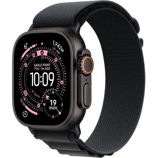 Apple Watch Ultra 3 GPS + Cellular 49mm Black Titanium Case with Black Alpine Loop - Small Apple Watch Ultra 3 GPS + Cellular 49mm Black Titanium Case with Black Alpine Loop - Small