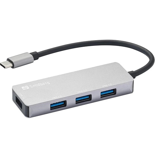 Sandberg USB-C Hub 1xUSB3.0+3x2.0 SAVER Sandberg USB-C Hub 1xUSB3.0+3x2.0 SAVER
