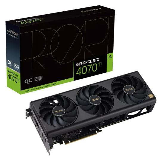 ASUS VGA NVIDIA GeForce RTX 4070 Ti PROART OC 12G, 12G GDDR6X, 3xDP, 1xHDMI