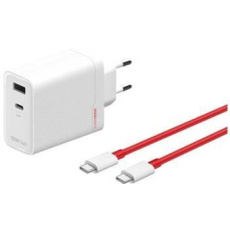 OnePlus SUPERVOOC 120W Dual USB-A + USB-C Cestovní Nabíječka + USB-C/USB-C Kabel White OnePlus SUPERVOOC 120W Dual USB-A + USB-C Cestovní Nabíječka + USB-C/USB-C Kabel White