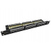 Solarix Patch panel 24 x RJ45 CAT6 UTP s vyvazovací lištou 1U SX24L-6-UTP-BK-N