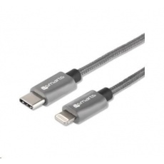 4smarts nabíjecí kabel USB-C -> Lightning, šedá 4smarts nabíjecí kabel USB-C -> Lightning, šedá