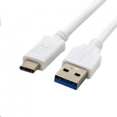 C-TECH kabel USB 2.0 AM na USB-C (AM/CM), 1m, bílá