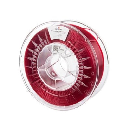 SPECTRUM Tisková struna (filament) Premium PET-G 1.75mm TRANSPARENT RED 1kg