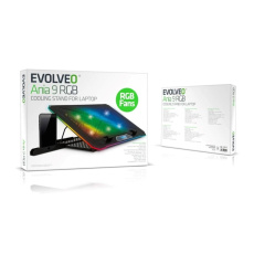 EVOLVEO A101RGB, chladící podložka pro notebook, 2x ventilátor, RGB podsvícení EVOLVEO A101RGB, chladící podložka pro notebook, 2x ventilátor, RGB podsvícení