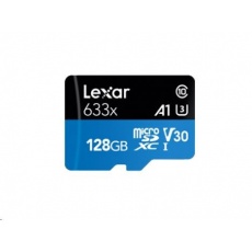 Lexar microSDXC UHS-I HS 128GB 633x + adaptér Lexar microSDXC UHS-I HS 128GB 633x + adaptér