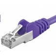 PREMIUMCORD Patch kabel CAT6a S-FTP, RJ45-RJ45, AWG 26/7 2m fialová