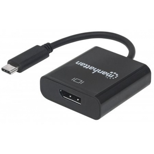 MANHATTAN převodník z USB 3.1 na Display Port (Type-C Male to DisplayPort Female, Black)