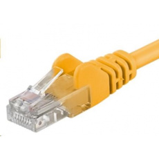 PremiumCord Patch kabel UTP RJ45-RJ45 CAT6 0.25m žlutá