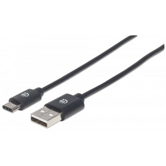 MANHATTAN kabel Hi-Speed USB-C, C Male / A Male, 3m, černý