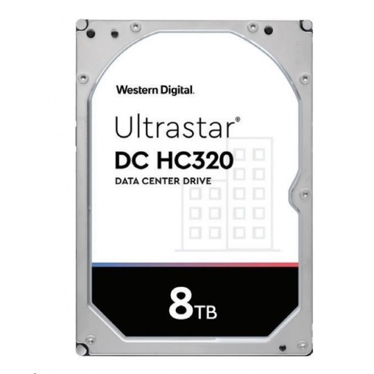 Western Digital Ultrastar® HDD 8TB (HUS728T8TALE6L4) DC HC320 3.5in 26.1MM 256MB 7200RPM SATA 512E SE (GOLD WD8003FRYZ)