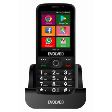 Bazar - EVOLVEO EasyPhone AD, chytrý mobilní telefon pro seniory s nabíjecím stojánkem (černá barva), z opravy Bazar - EVOLVEO EasyPhone AD, chytrý mobilní telefon pro seniory s nabíjecím stojánkem (černá barva), z opravy