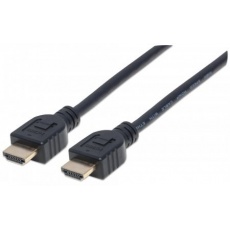 MANHATTAN kabel In-wall CL3 High Speed HDMI s Ethernetem, HEC, ARC, 3D, 4K, stíněný, 3m, Black