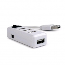 GEMBIRD USB hub, 2.0, 4 port, vypínač, bílá GEMBIRD USB hub, 2.0, 4 port, vypínač, bílá