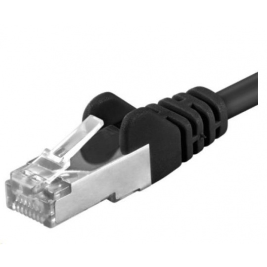 PREMIUMCORD Patch kabel CAT6a S-FTP, RJ45-RJ45, AWG 26/7 0,5m černá